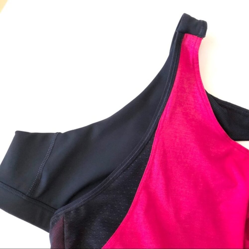 Athleta Wishbone Essence CYA Layered Support Tank Top Pink/Navy I Small - Picture 5 of 6